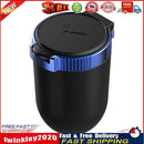 LED Light Car Ashtray Universal Cigarette Cylinder Holder with Lid (Blue) Newly