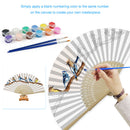 Paint By Number Kit DIY Bird on Branch Folding Fan Hand Painted Oil Picture