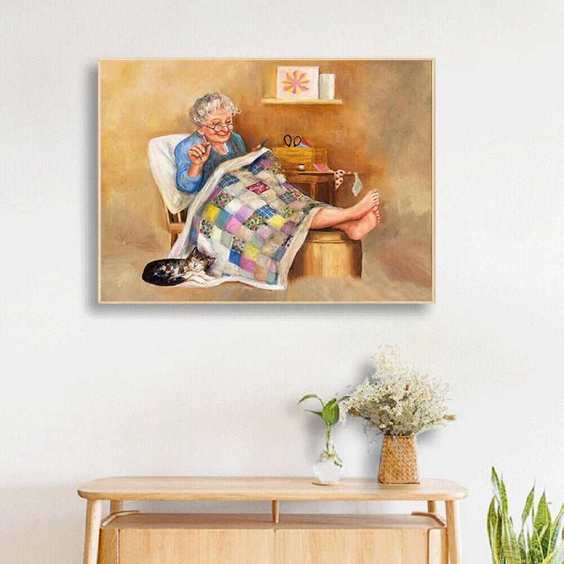 Full Round Drill 5D DIY Diamond Painting Grandma Wall Craft Rhinestones Picture