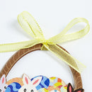 With Bowknots DIY Wood Chips Hanging Ornaments Wooden Craft Easter Decorations