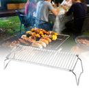 Outdoor Gas Stove Stand Foldable Backpack Fire Barbeque Grill Rack Stand