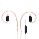 Upgrade Single Crystal Copper Earphone Cable 0.78mm 2Pin Plug Wire (Copper)