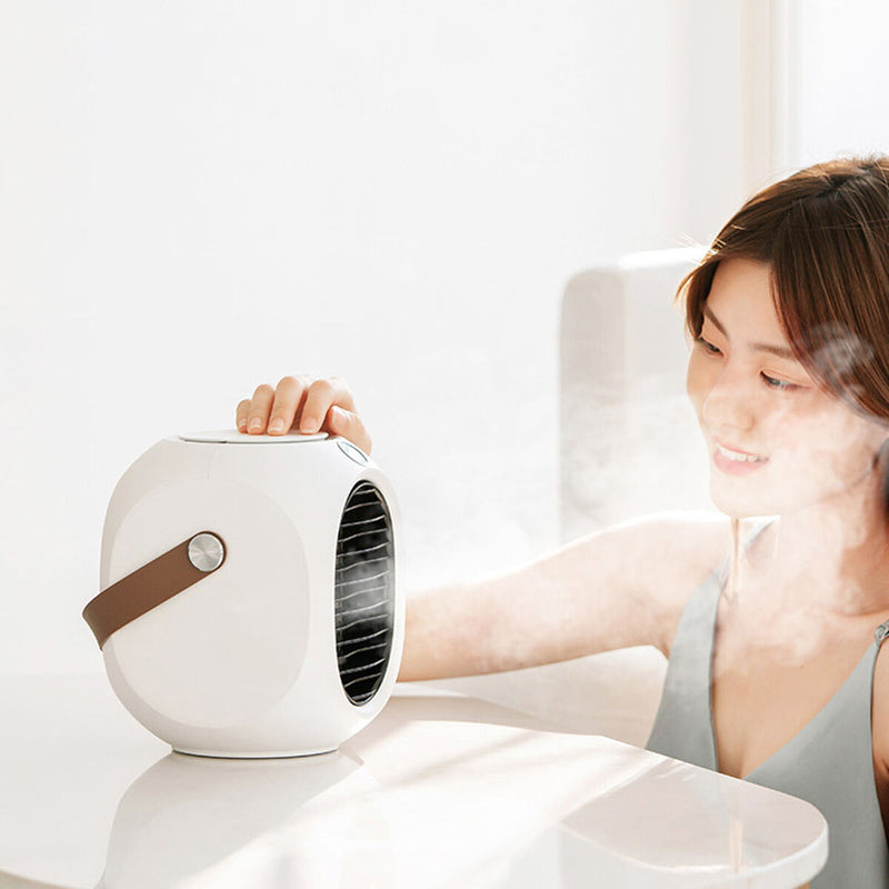 Personal Air Cooler Air Conditioner Cooling Fan with 3 Wind Speeds LED Light