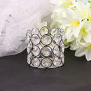 Crystal Candle Holder Metal Makeup Brush Storage Tube Pen Bucket Jewelry Box