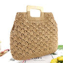 Women Classic Straw Handbag Summer Beach Sea Large Capacity Tote Shoulder Bag
