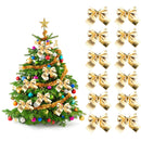 Christmas Bows - 12 Pcs Xmas Decorative Hanging Bows for Wreath Christmas Tree