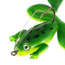 5.5cm Frog Soft Bait with Hook Freshwater Artificial Fishing Lures (Green) Newly