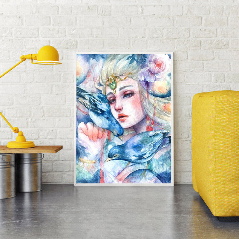 Oil Paint Painting Girl By Numbers Coloring Picture Digital Drawing