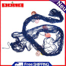 Decorative Nautical Fishing Net Seaside Wall Beach Party Sea Shell (Blue)