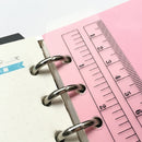 PVC Separator Bookmark Ruler 6 Holes Binder Notebook Rulers (A6 Transparent