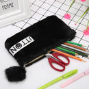 Creative Soft Plush Pencil Case Hand Bag Office Stationery Pouch Student Supply