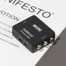 to Use Full HD Video 1080P Mini Connector Converter HDMI to 3 RCA CVBS Adapter