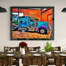 5D DIY Retro Blue Truck Diamond Painting Full Square Drill Rhinestone Pictu