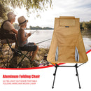 High Back Folding Chair - Side Storage Pocket & Carry Bag Waterproof Moon C