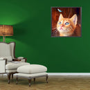Diamond Painting 5D Cat Plays Butterfly DIY Full Round Drill Mosaic Picture Sets