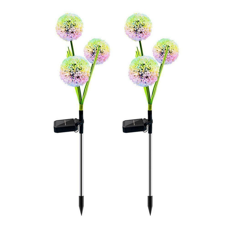Solar Lights Outdoor Garden Lamp Decorative 2 Pack Solar Dandelion Garden
