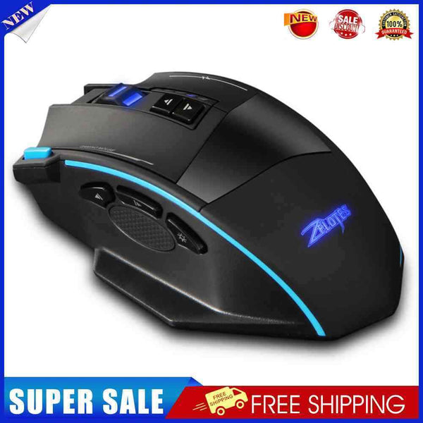 ZELOTES F-15 Wireless Wired Backlight 5 Gears 4800DPI Optical Gaming Mouse
