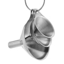 3x Mini Stainless Steel Oil Liquid Dispenser Kitchen Funnel+Cleaning Brush