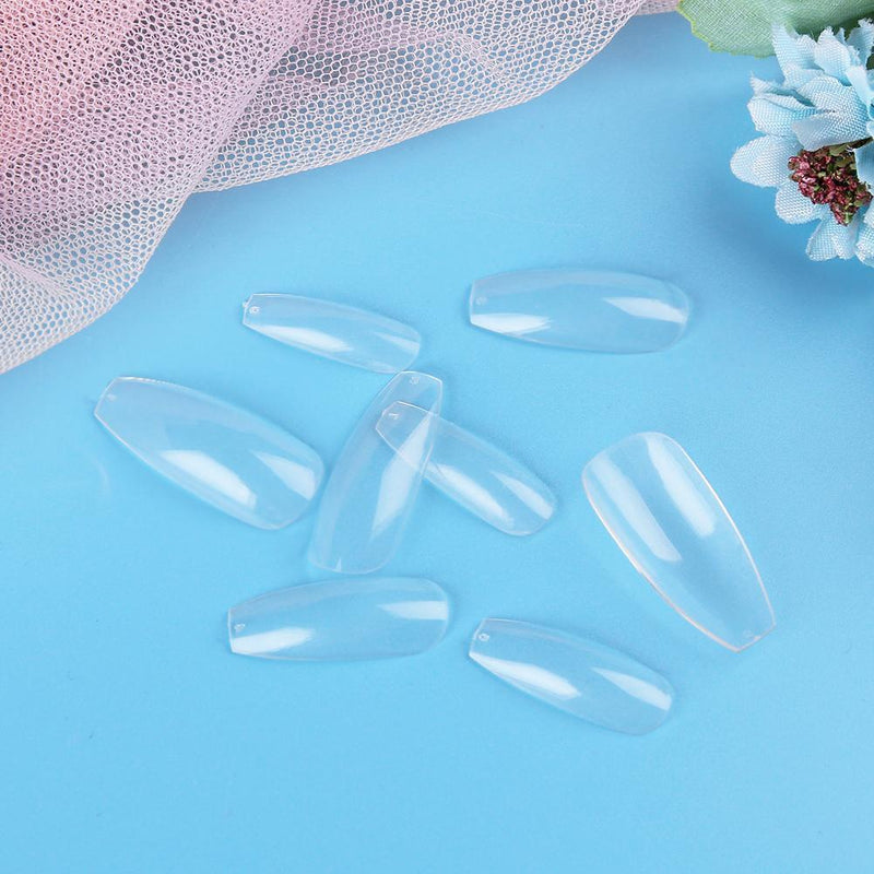 500pcs Pro False Nail Tips Square Head Full Cover Clear DIY Manicure Tips