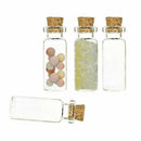 4 Pcs Mini Clear Glass Bottles Empty W/Corks Small Sample Jars 10ml Good S9X4