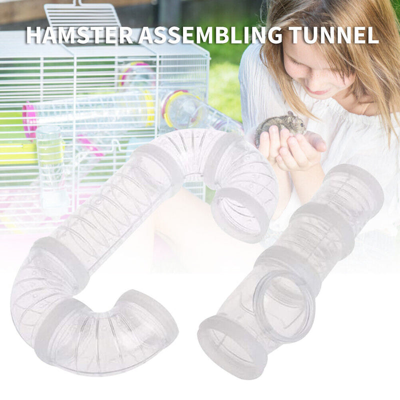 8pcs Hamster Tunnel DIY External Pipe Pet Sports Pipeline Assembly Playing Set