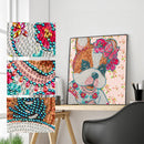 DIY 5D Mosaic Cat Rhinestone Drawing Part Special Shape Diamond Painting Kits