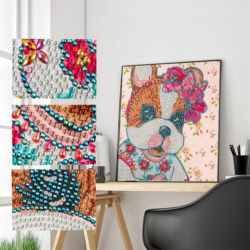 DIY 5D Mosaic Cat Rhinestone Drawing Part Special Shape Diamond Painting Kits