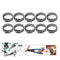 10pcs Single Ear Stainless Steel Hydraulic Hose Clamps O Clips (10.8-13.3mm