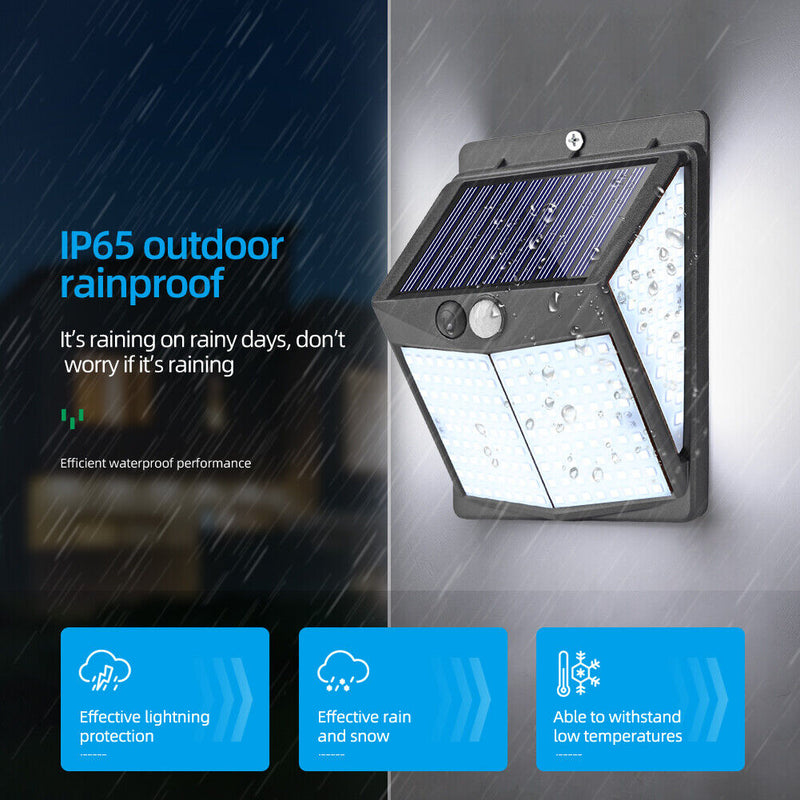 238LED Solar Wall Lamp Waterproof Motion Sensor Outdoor Garden Decor Light