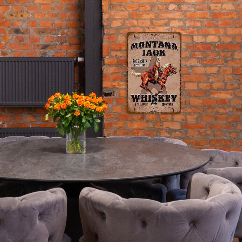 West Cowboy Metal Sign Tin Retro Plate Cafe Poster Wall Art Decor Iron Painting