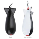 Carp Fishing Rockets Feeders Float Bait Lure Holder Tool (Black + White L)