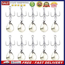 10pcs/Set Metal Barbed Fishing 3-Hooks with Rotating Sequin Fishing Accessori