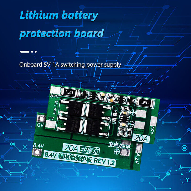 HW-391 2S 20A 18650 Lithium Battery Charger Protection Board BMS Module Newly