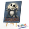 40x50cm Frameless Oil Paint By Numbers DIY Skeleton Face Painted Canvas Picture