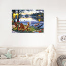 DIY Paint By Number Kit Lake House Scenery Acrylic Paint Art Craft Decor Gift