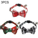 Cat Collar Tartan Plaid Bow Tie Check Adjustable Pet Collars UK Puppy Cat H0J9