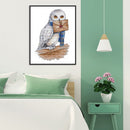 14CT DIY Cartoon Owl Cross Stitch Kits Counted Partial Embroidery Set Craft Gift