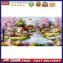 Hut by Lake Oil Paint By Numbers Kits Canvas Wall Art DIY Gift for Adults Child