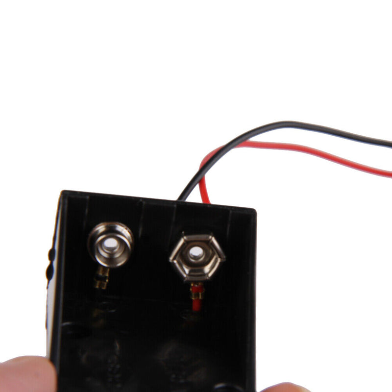 5PCS Single Slots 1x9V Battery Clip Holder Fall Box with Wire Leads DIY High