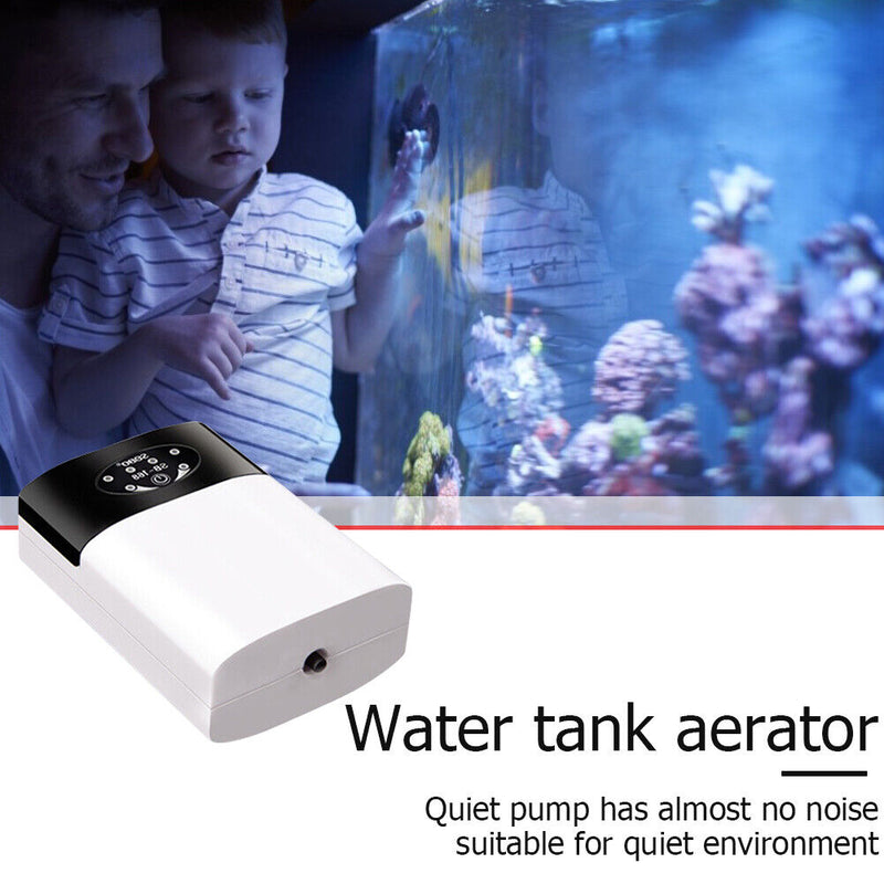 Aquarium Portable DC AC Oxygen Pump Ultra Silent Charging Aeration Oxygen P