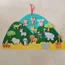 Kids DIY Felt Animal Tree Handmade Montessori Educational Toys (Grassland) Newly