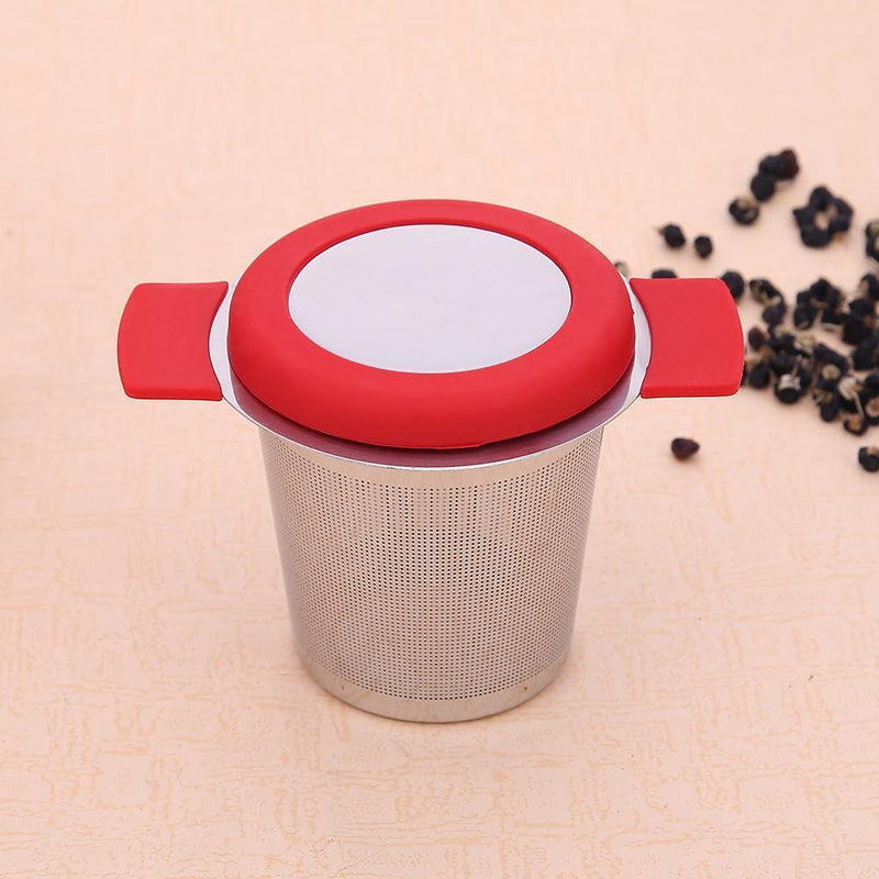 Stainless Steel Tea Strainers Infuser Steeping Loose Leaf Tea Filter(Red) Newly