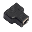 RJ45 Splitter Adapter 1 to 2 Dual Female Port CAT5/CAT 6 LAN Ethernet Sockt