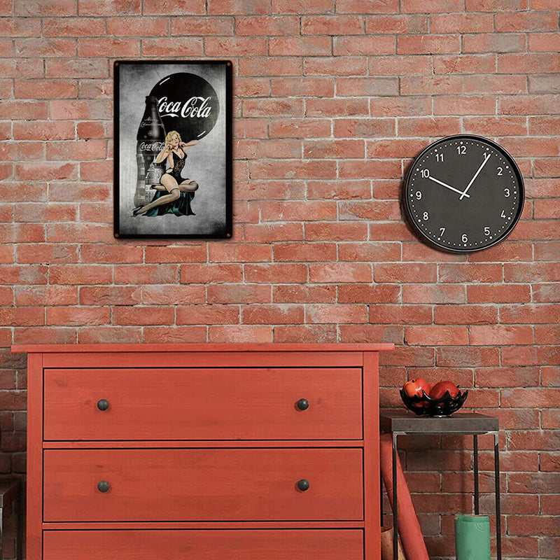 Person Sheet Metal Drawing Metal Painting Tin Wall Home Poster Bedroom Sign