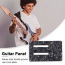 Double-Groove Guitar Back Plates Cover Guitar Anti-Scratch Plate (Black) Newly