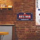 Tin Plates Wall Signs Retro Painting Austria License Metal Plate Poster for Bar