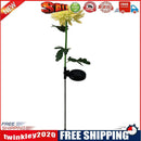 Solar Power Chrysanthemum Ground Light Flower Outdoor Garden Decor (Yellow)