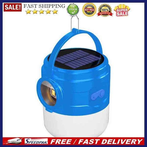 Solar LED Camping Light USB Rechargeable Bulb Outdoor Searchlight Tent Lant