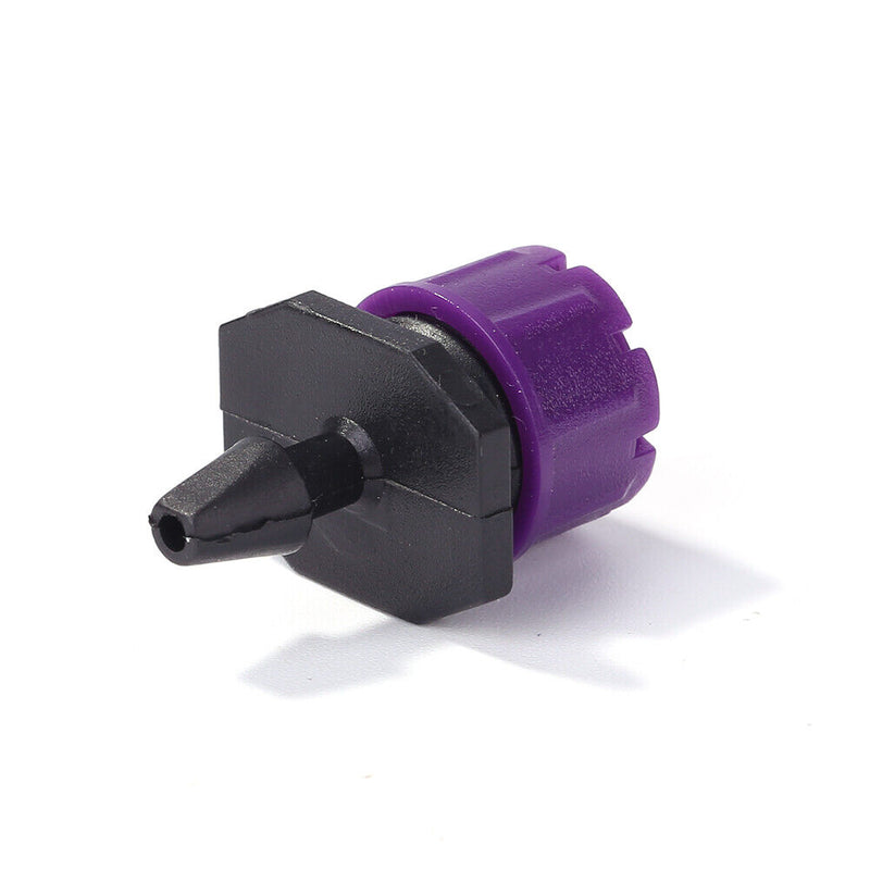 100pcs Adjustable Water Dropper Irrigation Hose Drip Head (Purple)