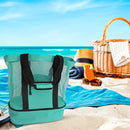 Insulation Lunch Bag Picnic Net Beach Handbag Food Beverage Storage (Green)